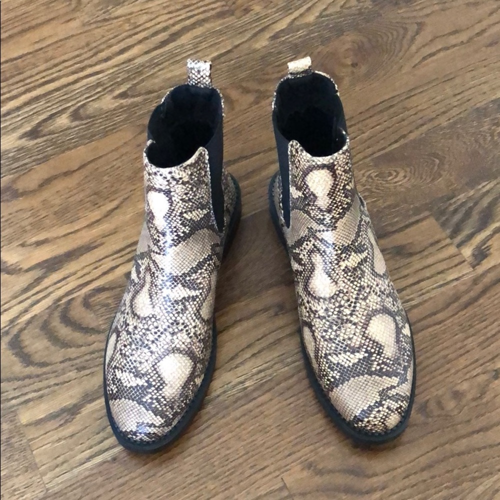ASOS Snake Print Ankle Bootie